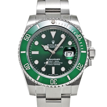 ロレックス サブマリーナ デイト 116610LV グリーン メンズ 時計 【中古】【wristwatch】