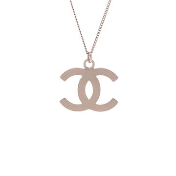 シャネル チェーンネックレス ココマーク ゴールド/ホワイト GP/ラインストーン レディース ジュエリー 【中古】【jewelry】