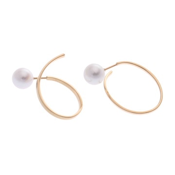 タサキ アファインバランス ピアス ゴールド K18イエローゴールド YG/パール レディース ジュエリー 【中古】【jewelry】