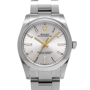 ロレックス オイスターパーペチュアル 34 124200 シルバー ユニセックス 時計 【中古】【wristwatch】
