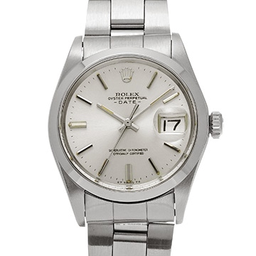 ロレックス オイスターパーペチュアル デイト 1500 シルバー メンズ 時計 【中古】【wristwatch】