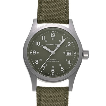 ハミルトン カーキ フィールド メカニカル H69439363 グリーン メンズ 時計 【中古】【wristwatch】