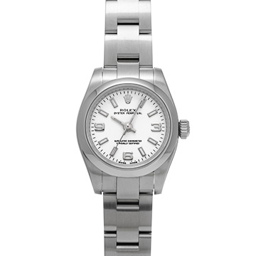 ロレックス オイスターパーペチュアル 26 176200 ホワイト レディース 時計 【中古】【wristwatch】