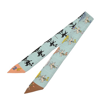 エルメス ツイリー HERMES PARADE ライトブルーグリーン系 064150S シルク100％ レディース 【新品】【other】