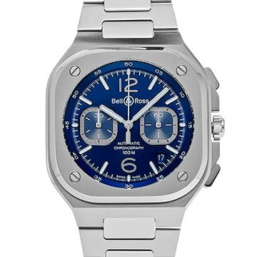 ベル＆ロス BR 05 クロノ ブルースチール BR05C-BU-ST/SST ブルー メンズ 時計 【中古】【wristwatch】