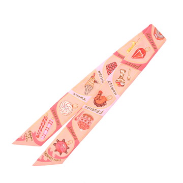 エルメス ツイリー FUNNY ICECREAM マルチカラー 064109S シルク100％ レディース 【中古】【other】