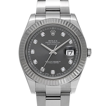 ロレックス デイトジャストII 116334G グレー/ダイヤモンド メンズ 時計 【中古】【wristwatch】