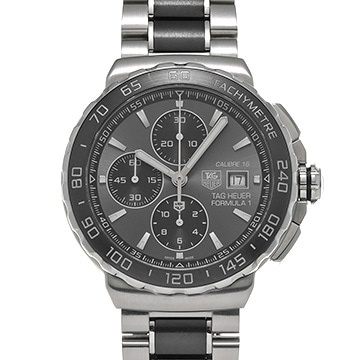 タグ ホイヤー フォーミュラ1 キャリバー16 クロノグラフ CAU2010.BA0873 グレー/ブラック メンズ 時計 【中古】【wristwatch】