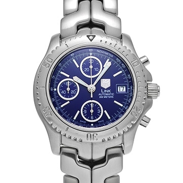 タグ ホイヤー リンク クロノグラフ CT2110.BA0550 ブルー メンズ 時計 【中古】【wristwatch】