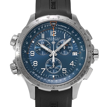 ハミルトン カーキ アビエーション H77922341 ブルー メンズ 時計 【中古】【wristwatch】