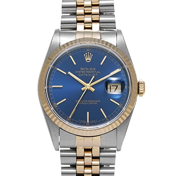 ロレックス デイトジャスト 16233 ブルー メンズ 時計 【中古】【wristwatch】