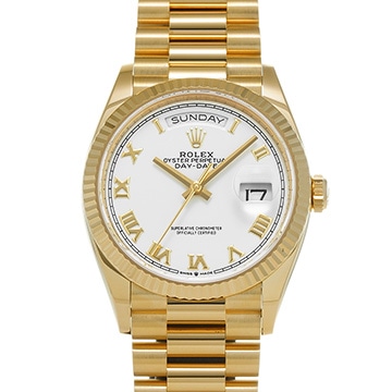 ロレックス デイデイト 36 128238 ホワイト メンズ 時計 【中古】【wristwatch】