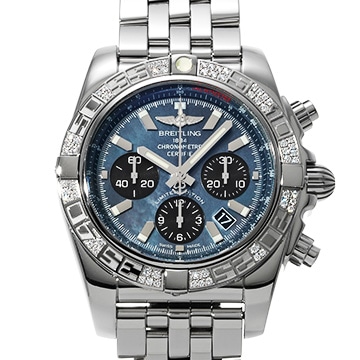 ブライトリング クロノマット 44 AB01112A/BF68 ブルーシェル/ブラック メンズ 時計 【中古】【wristwatch】