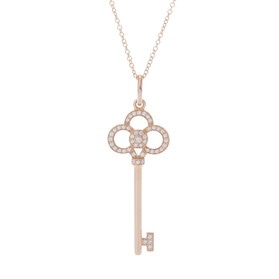 ティファニー クラウンキー ネックレス ゴールド K18ピンクゴールド PG レディース ジュエリー 【中古】【jewelry】