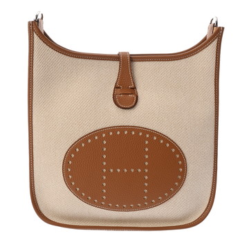 エルメス エヴリン3 PM  エクリュ/ゴールド トワルアッシュ/トリヨンクレマンス レディース バッグ 【中古】【bag】