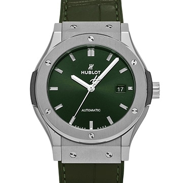 ウブロ クラシックフュージョン チタニウム グリーン 542.NX.8970.LR グリーン メンズ 時計 【中古】【wristwatch】