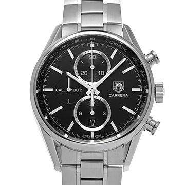 タグ ホイヤー カレラ キャリバー1887 クロノグラフ CAR2110.BA0724 ブラック メンズ 時計 【中古】【wristwatch】
