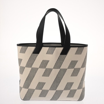 エルメス H アン ビエ GM エクリュ/ブラック トワルアッシュ/ヴォースイフト ユニセックス バッグ 【未使用】【bag】
