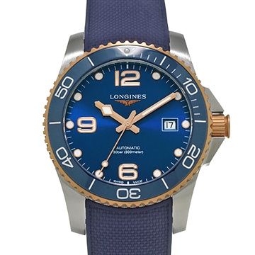 ロンジン ハイドロコンクエスト L3.781.3.98.9 ブルー メンズ 時計 【中古】【wristwatch】