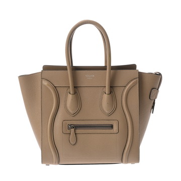セリーヌ ラゲージ マイクロ デュンヌ 167793DRU.03UN ドラムドカーフ レディース バッグ 【中古】【bag】