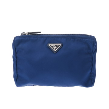 プラダ ポーチ ブルー ナイロン ユニセックス 【中古】【bag】
