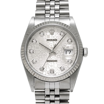 ロレックス デイトジャスト 16234G シルバーコンピュータ/ダイヤモンド メンズ 時計 【中古】【wristwatch】