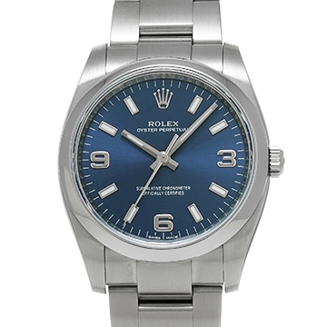 ロレックス オイスターパーペチュアル 114200 ブルー メンズ 時計 【中古】【wristwatch】