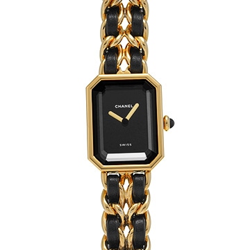 シャネル プルミエール L H0001 ブラック レディース 時計 【中古】【wristwatch】