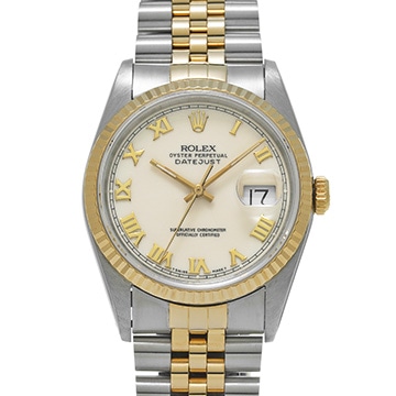 ロレックス デイトジャスト 16233 アイボリー メンズ 時計 【中古】【wristwatch】