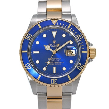 ロレックス サブマリーナ デイト 16613 ブルー メンズ 時計 【中古】【wristwatch】