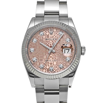 ロレックス デイトジャスト 36 126234G ロゼカラーコンピュータ/ダイヤモンド メンズ 時計 【中古】【wristwatch】