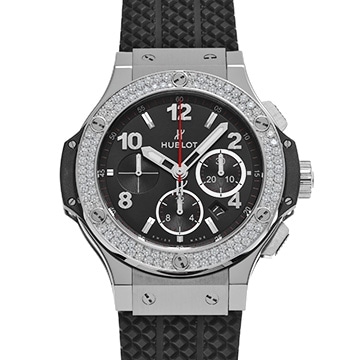 ウブロ ビッグバン スチール ダイヤモンド 301.SX.130.RX.114 ブラック メンズ 時計 【中古】【wristwatch】