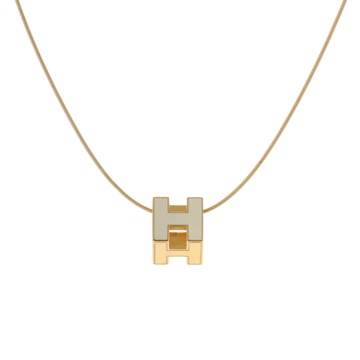 エルメス ガージュドアッシュ ネックレス ゴールド/アイボリー メタル レディース ジュエリー 【中古】【jewelry】