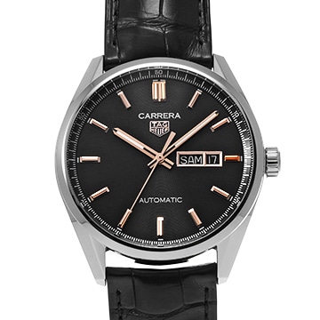 タグ ホイヤー カレラ キャリバー5 デイデイト WBN2013.FC6503 ブラック メンズ 時計 【中古】【wristwatch】