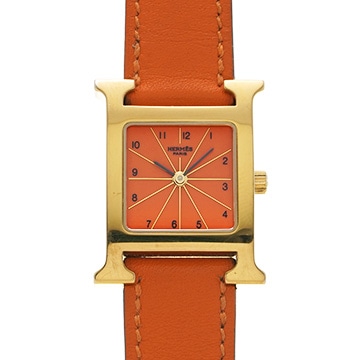 エルメス Hウォッチ HH1.210 オレンジ レディース 時計 【中古】【wristwatch】