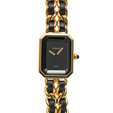 シャネル プルミエール M H0001 ブラック レディース 時計 【中古】【wristwatch】