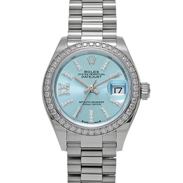 ロレックス レディ デイトジャスト 279136RBR アイスブルー/ダイヤモンド レディース 時計 【中古】【wristwatch】