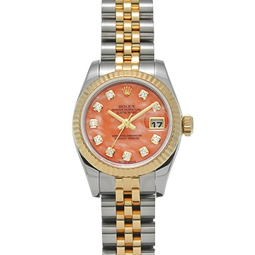 ロレックス デイトジャスト 179173OPG ピンクオパール/ダイヤモンド レディース 時計 【中古】【wristwatch】