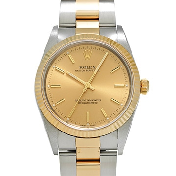 ロレックス オイスターパーペチュアル 34 14233M シャンパン メンズ 時計 【中古】【wristwatch】