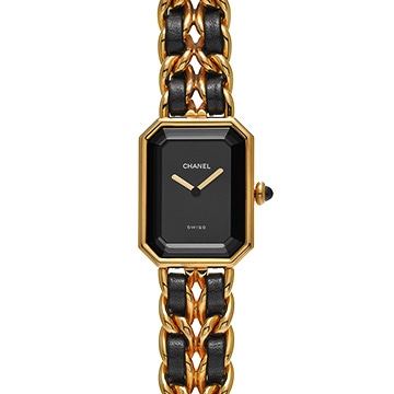 シャネル プルミエール M H0001 ブラック レディース 時計 【中古】【wristwatch】