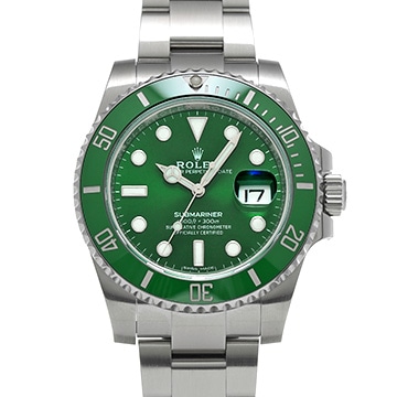 ロレックス サブマリーナ デイト 116610LV グリーン メンズ 時計 【中古】【wristwatch】