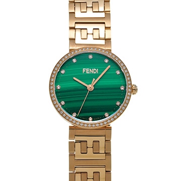 フェンディ フォーエバー FOW883A5URF0QG2 グリーン/ダイヤモンド レディース 時計 【中古】【wristwatch】