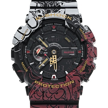 カシオ G-SHOCK ワンピースコラボ GA-110JOP-1A4JR ブラック/レッド メンズ 時計 【中古】【wristwatch】