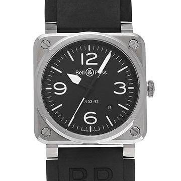 ベル＆ロス BR 03-92 ブラック スチール BR03-92-BLC-ST ブラック メンズ 時計 【中古】【wristwatch】