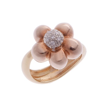 ポンテヴェキオ フラワーリング ゴールド K18イエローゴールド YG レディース ジュエリー 【中古】【jewelry】