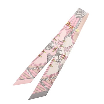 エルメス ツイリー GRANDE TENUE ピンク系マルチカラー シルク100％ レディース 【中古】【other】