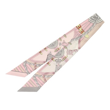 エルメス ツイリー GRANDE TENUE ピンク系マルチカラー シルク100％ レディース 【中古】【other】