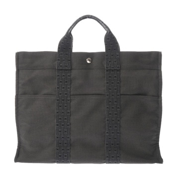 エルメス エールライン トート MM グレー キャンバス ユニセックス バッグ 【中古】【bag】