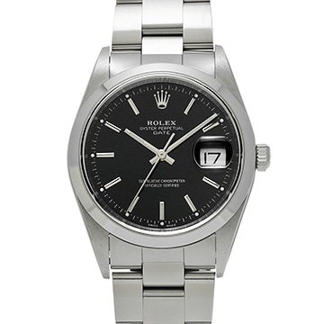 ロレックス オイスターパーペチュアル デイト 15200 ブラック メンズ 時計 【中古】【wristwatch】