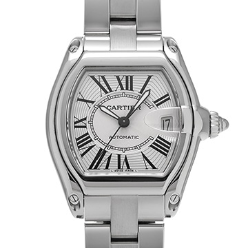 カルティエ ロードスター LM W62025V3 シルバー メンズ 時計 【中古】【wristwatch】